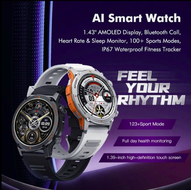 Touch Screen Heart Rate Sleep Fitness Monitor Sports Bluetooth Smart Watch with Ai Chatgpt