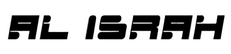 Black 'AL ISRAH' text on a transparent background