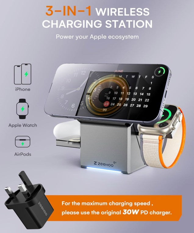 3 in 1 Charging Station Compatible with Magsafe